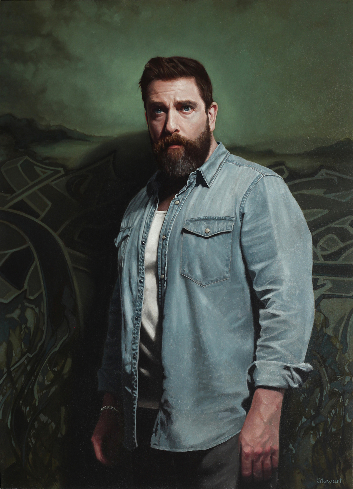 Self Portrait, oil on canvas, 36x48 inches, NA