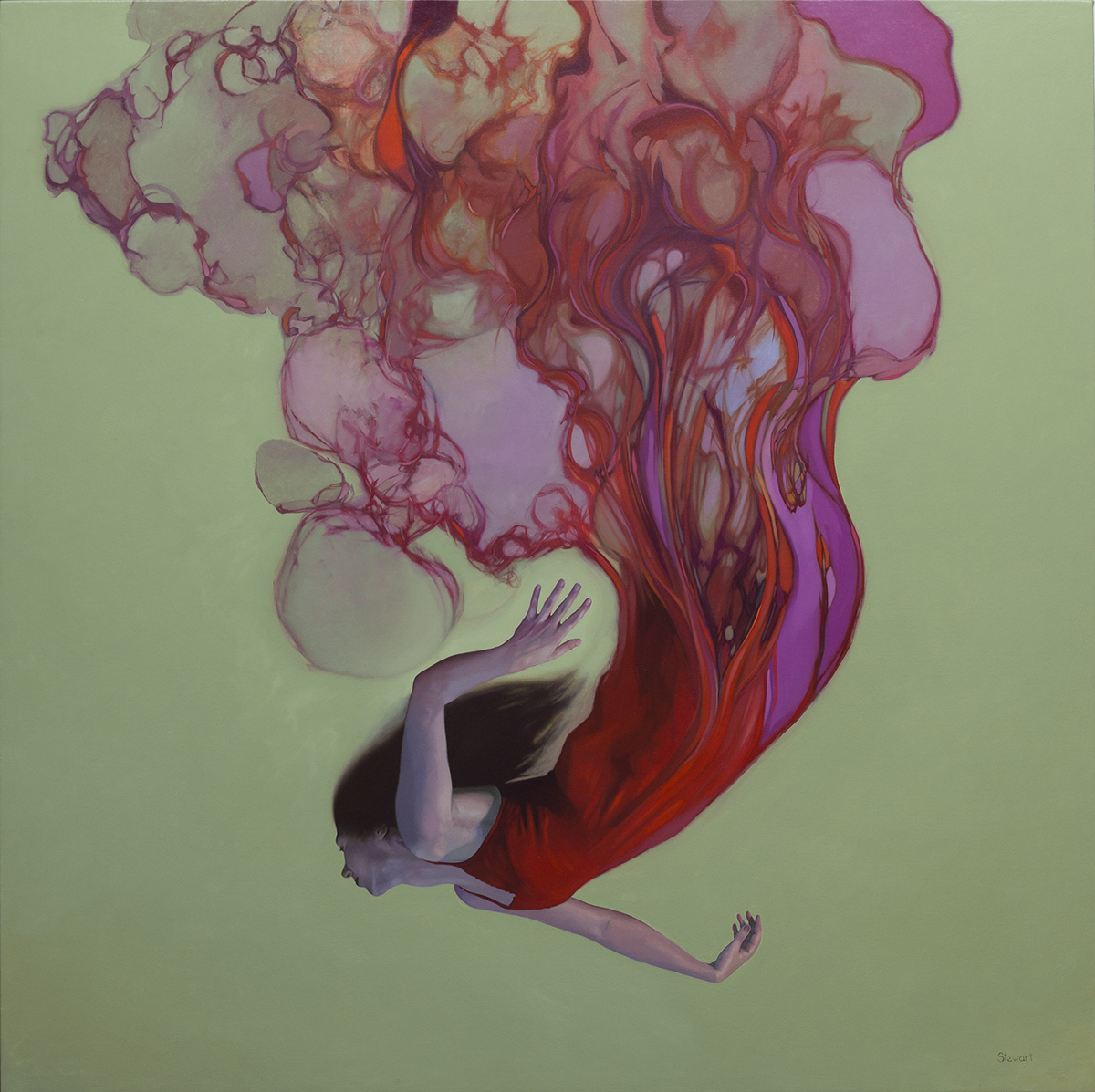 The Gathering, oil on canvas, 48x48 inches, SOLD